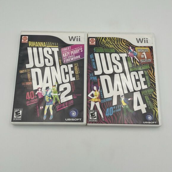 Just Dance 2 And 4 (Nintendo Wii, 2012) Complete W/ Manuals CIB Bundle - Picture 1 of 10